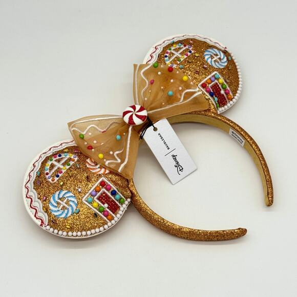 Baublebar Disney Gingerbread House Christmas Minnie Mouse Ears Headband NEW main image 9